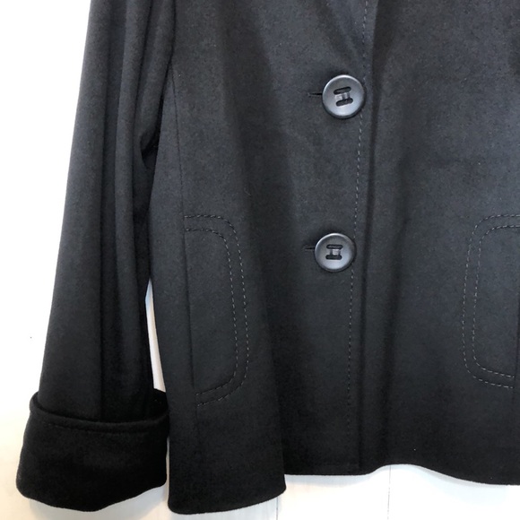 CINZIA ROCCA LORO PIANA Black Long Sleeved Swing Coat 6 NWOT - Picture 7 of 17